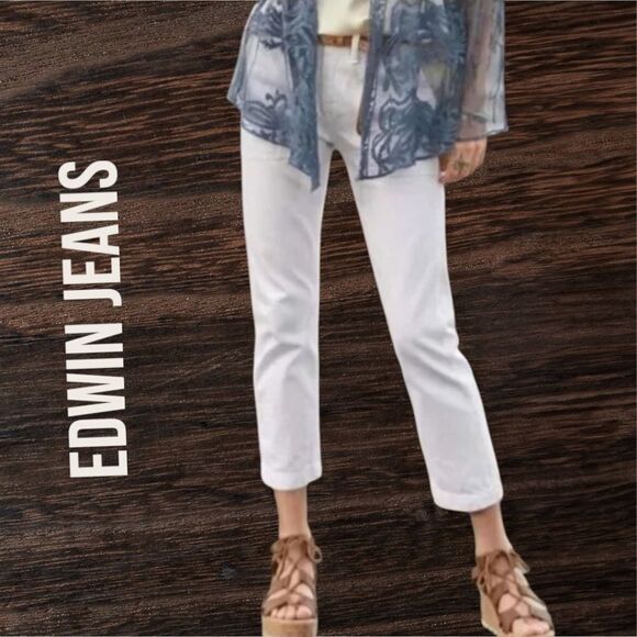 EDWIN ANTHROPOLOGIE Women’s Malia Utility Boyfriend Jeans in the Size 27 - Picture 9 of 11